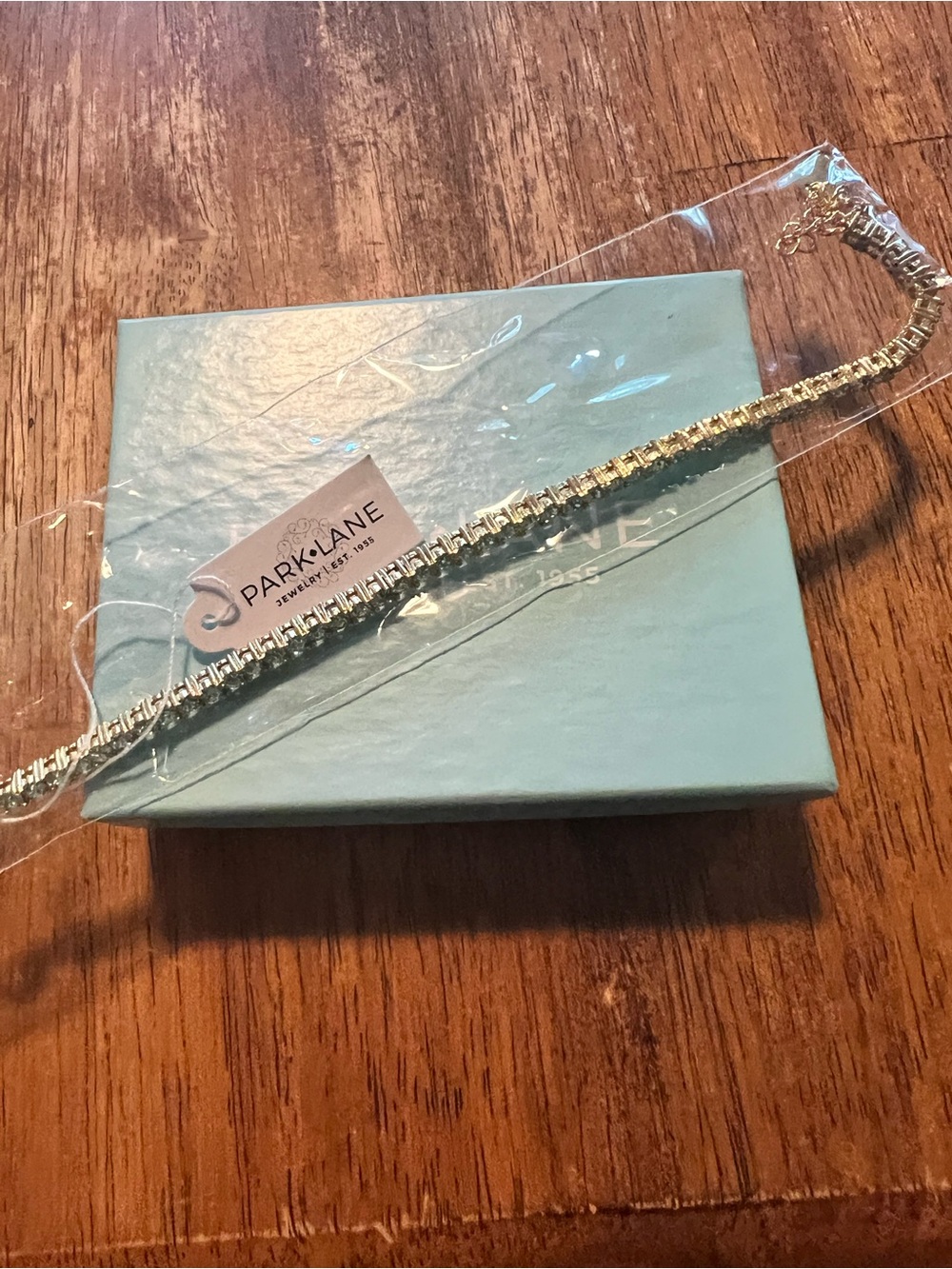 Park Lane SEAFOAM Micro Impression Bracelet, Light Green Crystal CZs, 7”+2”, NWT - Picture 9 of 10